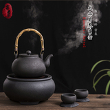 台湾功夫茶具火山石养生陶壶明火烧水煮茶壶电陶炉陶瓷茶壶煮茶器