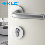 德国KLC 太空铝雅白卧室室内门锁房门锁木门执手静音锁具分体门锁