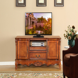 美式实木家具客厅小户型电视柜高款 欧式复古卧室电视机柜 特价