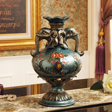 美式复古大象奢华欧式花瓶创意家居客厅电视柜玄关工艺装饰品摆件