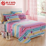 床单全单件纯棉布被单磨毛加厚简约老粗布单双人1.8m特价 晴美植