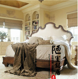 欧式乡村家具套装美式新古典布艺床1.5/1.8米双人床