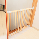 可调节宽度门栏儿童楼梯防护栏实木双拼门栏安全门宠物狗围栏珊栏