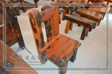 实木椅 个性创意时尚靠背椅 茶椅 古船木长凳 椅 老船木主人椅