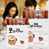 韩国Maxim麦馨卡布奇诺巧克力摩卡味Latte拿铁速溶泡沫咖啡10条装