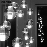 loft楼梯LED创意水晶展厅咖啡馆服装店吧台别墅设计师流星雨吊灯