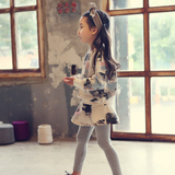 童装套装2016新款春装韩版女童二件套裙儿童卫衣假两件打底裙裤潮