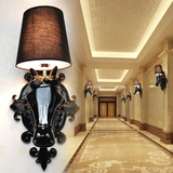 现代简约创意灯具欧式树脂壁灯酒店门口大厅过道灯马头壁灯书房灯