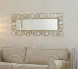 欧式铁艺壁饰客厅卧室玄关餐厅现代艺术挂饰壁挂装饰镜