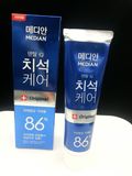 韩国进口爱茉莉麦迪安86牙膏预防牙龈炎强效清除牙垢美白牙膏蓝色
