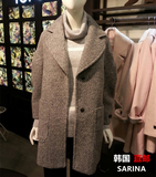 SARINA韩国代购直邮 T.P专柜正品韩版宽松毛呢外套女茧型大衣反季