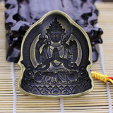 藏传佛教四臂观音守护神擦擦模具黄铜工艺品宗教用品供奉收藏精品