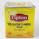 包邮 Lipton立顿红茶斯里兰卡原装进口黄牌精选红茶500g罐装散茶