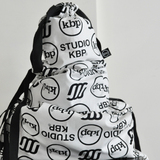 韩国代购 kbp化妆包 kittybunnypony logo整理袋 抽绳旅行收纳包