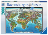 现货 进口德国Ravensburger睿思 世界地图166831 儿童拼图2000片