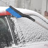 多功能伸缩式汽车用除雪铲刮雪器刮雪板除霜除冰铲扫雪工具带刷子