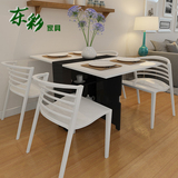 东彩家具可定制简约可伸缩折叠移动带滚轮小户型折叠一桌四椅餐桌