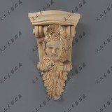 东阳木雕 欧式装修罗马柱头 实木雕花梁托 哑口装饰 手工人物雕刻