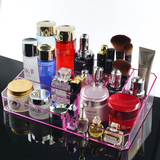 专佳桌面化妆品收纳盒透明创意桌面收纳盒化妆盒特大号化妆整理盒