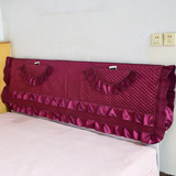 夹棉保护套纯色1.5m1.8m加厚床头罩床头套防尘罩皮床软包木制布艺