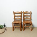 餐桌椅组合　榆木全实木家具　榆木中式家具　老工艺榫卯餐桌椅　
