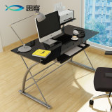 思客 时尚简约书桌 电脑桌台式家用 现代钢化玻璃一体机办公桌子