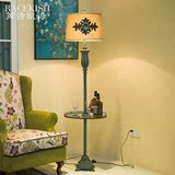 欧式美式乡村落地灯茶几灯置物桌样板房客厅书房卧室创意立式台灯