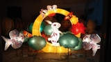 厂家大型嫦娥奔月中秋节装饰 荷花仿真卡通兔子月亮花灯 商场布置