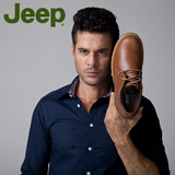 jeep男鞋正品磨砂工装鞋日常休闲男大头鞋系带耐磨皮鞋JP304