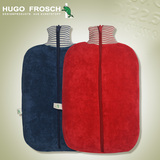德国HUGO拉链外套环保有机棉生态热水袋大号充水注水暖水袋暖手宝