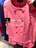 MAGI代购 可可尼专柜双排扣羊毛呢外套中长款大衣234F2120115