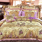 银寐家纺 高档欧式样板房床上用品套件 贡缎提花婚庆四六八十件套