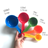 彩色量勺子大容量250ml量勺1cup烘焙工具必备组合5个一套