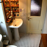 厨房卫生间陶瓷马赛克瓷砖贴黑白欧式浴室客厅厨房防滑宜家地砖