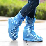 时尚防雨鞋套 中高筒加厚底平底防水防滑耐磨下雨天防水男女鞋套