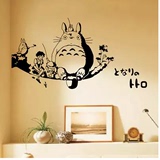 龙猫钓鱼卡通动漫可爱儿童房大学生宿舍书房装饰墙贴纸 贴画
