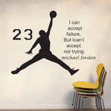 乔丹篮球励志墙贴男生宿舍书房装饰壁画个性艺术自粘贴纸特价贴画