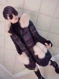 欧韩精品2015冬装新款羽绒服中长款大毛领加厚羽绒外套女口袋毛毛