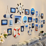 异域轩 欧式地中海照片墙 创意宜家相框挂墙组合 大气客厅相片墙