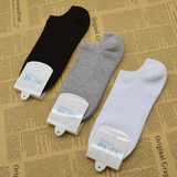 5双装白色袜子男浅口船袜低帮短袜秋冬季纯棉隐形袜男士运动棉袜