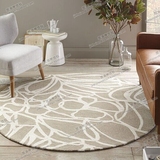 时尚欧式宜家圆形地毯客厅卧室地毯样板间手工腈纶地毯满铺定制
