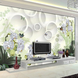 电视背景墙壁纸客厅墙纸简约现代3D立体无缝大型壁画4D花卉