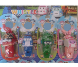 热卖韩国poli口哨套装 珀利警车变形机器人可爱儿童哨子玩具现货