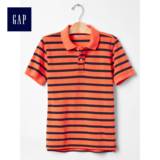 领券更优惠 Gap男童 亮色横条纹短袖Polo衫202161-1