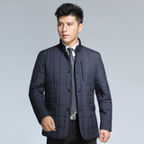2015冬季新款柒牌男士棉衣 中年男装商务休闲棉服立领厚款外套