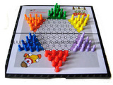 正品先行者儿童益智玩具 棋牌游戏棋类旅行棋磁性折叠塑料跳棋E-6