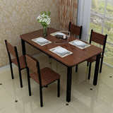 特价包邮钢木餐桌椅组合吃饭桌家用小户型快餐店饭店小吃店餐桌椅