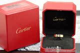 代购二手Cartier卡地亚/Love系列戒指 宽版三钻 18k黄金 专柜正品