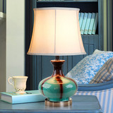地中海蓝色陶瓷装饰欧式台灯卧室床头灯现代简约田园台灯创意时尚