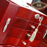 高档红木欧式公主实木首饰盒带锁木质复古超大饰品收纳盒珠宝盒子